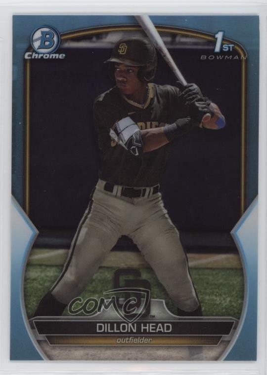 2023 Bowman Draft Chrome Sky Blue Refractor Dillon Head #BDC-7 03j5