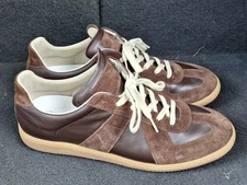Maison Margiela GAT Sneakers Brown Men 12 45 Suede Leather Low Tops Italy