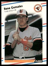Rene Gonzales 1988 Fleer Glossy 560 base LP