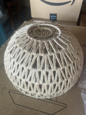 Boho Pendant Light Hand-Woven Rattan Chandelier. Set Of 2.