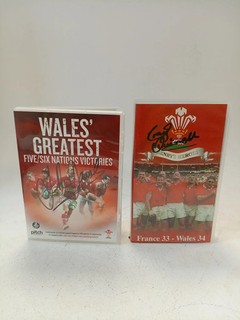 Wales Rugby Signed DVD and VHS Bundle Six Nations Henrys Heroes 1999 2015