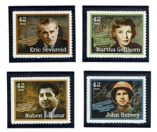SCOTT 4248, 4249, 4251, 4252 - AMERICAN JOURNALISTS- MNH