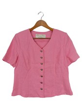 H. MOSER Trachtenjacke Damen Gr. 38/M Rosa Leinen Viskose Traditionell