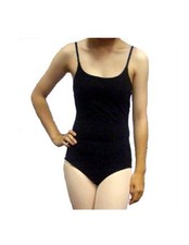 Danskin 2223 Black Adult Large Corset Back Camisole Leotard