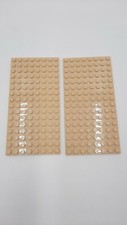 LEGO® Bauplatte 8x16 Noppen Tan 2 STK  Sand Beige 92438 NEUWARE