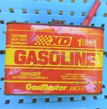 Vintage XD Gas Can 1 Gallon Metal Gasoline Fuel w/spout