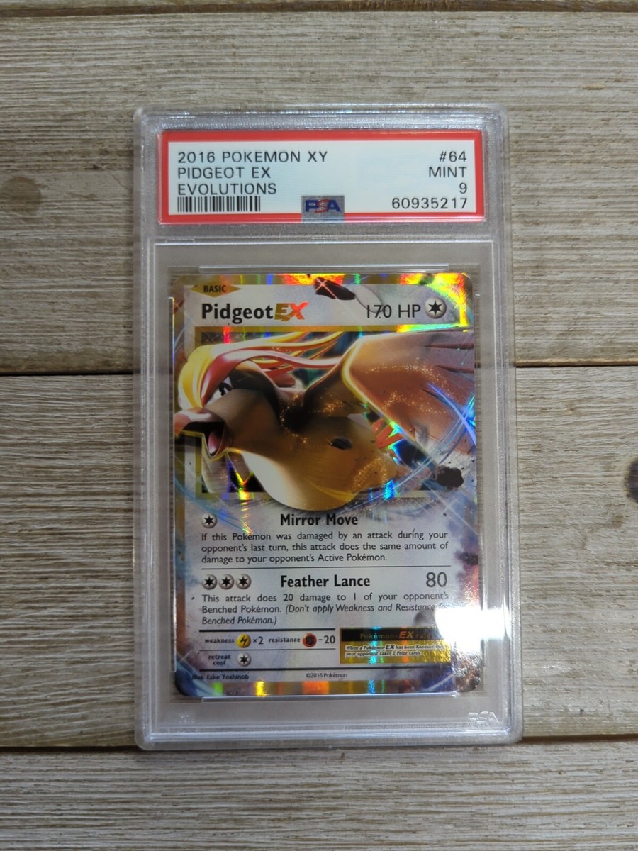 PSA 9 Graded 2016 Pokemon XY Pidgeot EX Evolutions #64 | eBay