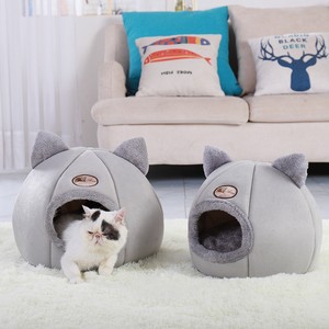 Foldable Cat House Bed Warm Soft Pet Nest Cozy Kitten Sleeping Mat Pad Cute Cave