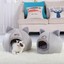 thumbnail 1 - Foldable Cat House Bed Warm Soft Pet Nest Cozy Kitten Sleeping Mat Pad Cute Cave