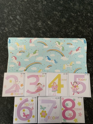 Gift Wrap Set - 1x Giftwrap Sheet, 1x Tag & 1x Choice Of A Card (see 2nd photo) - Picture 2 of 2