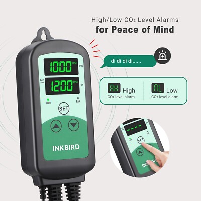 INKBIRD CO2 Regler Kohlendioxid Controller ICC-510 Grow Tent Gewächshaus Timer