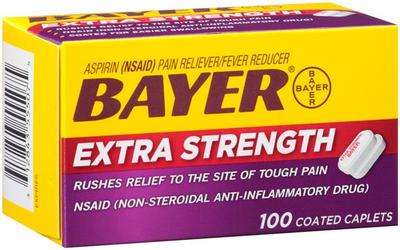 Bayer Extra strength aspirin caplets - 100 ct (312843555075)