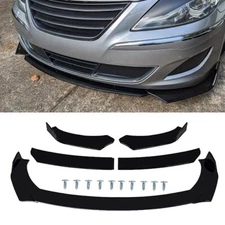 For Genesis Sedan Front Bumper Lip Splitter Chin Spoiler Glossy Black