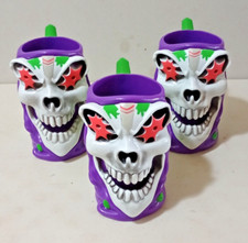 Lote de 3 Monster Jam Grave Digger Calavera Esqueleto Coleccionable Taza Taza Iluminada