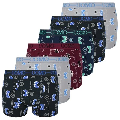 MARKENLOS 6er Pack Jungen Kinder Boxershorts Baumwolle Gamer Motiv Unterhose Boy 122-170