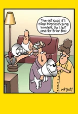 Stop Scratching Funny Tim Whyatt Birthday Card - Greeting Card by Nobleworks