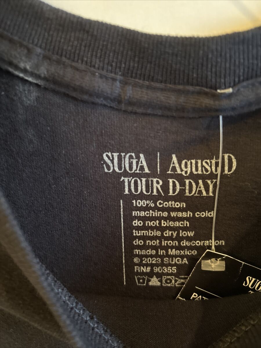 NEW Suga Agust D D-Day Tour Only Black T-Shirt Lotus Flower NEW Suga Agust D D-Day Tour Only Black T-Shirt Lotus Flower
