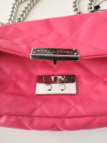 NWT Marc Jacobs Quilted Moto Shoulder Bag in Pink Lemonade - Picture 8 of 18