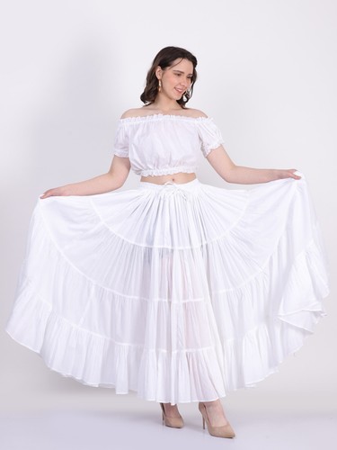 Faldas de algodón para mujer de 25 yardas/4 niveles/tinte de inmersión/flamenco/gitano/hippie/tribal/ATS - Imagen 80 de 86