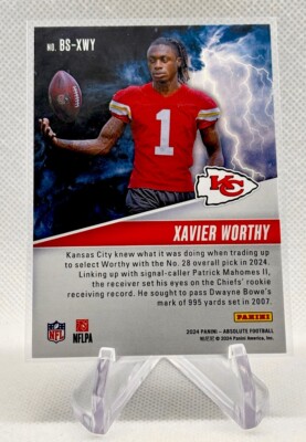 2024 Panini Absolute Xavier Worthy By Storm Insert Rookie Card #BS