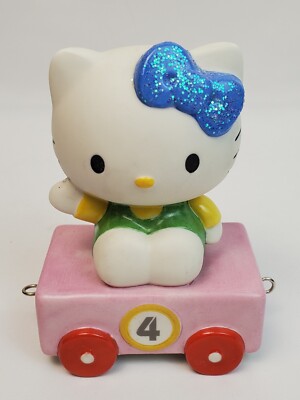 Hello Kitty #4 Birthday Train 2012 Sanrio 8123012 Pink Green Blue No Box