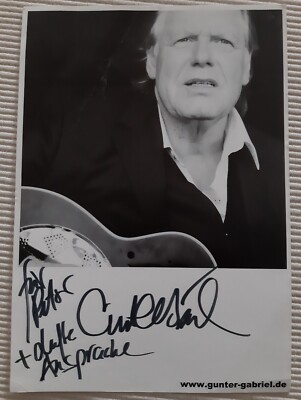 Autogrammkarte Gunter Gabriel, 2007, Großformat, gebr.
