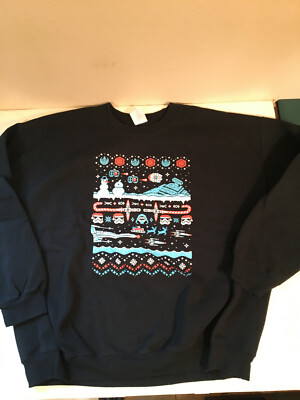 Space Invaders Style, Star Wars Christmas Winter Sweatshirt, XL