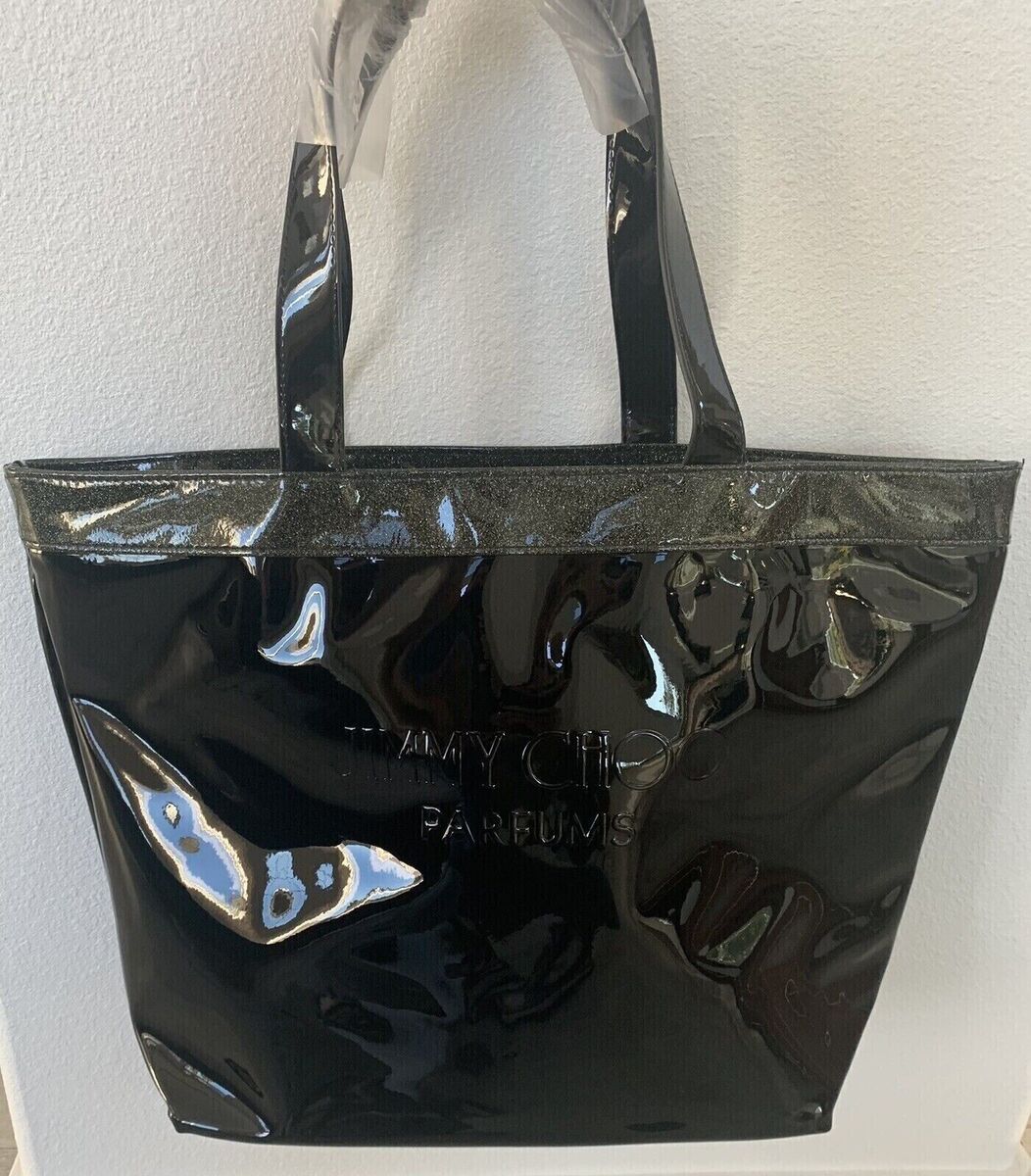 Jimmy Choo Parfums black patent Tote Shiny Shoulder Bag Jimmy Choo Parfums black patent Tote Shiny Shoulder Bag