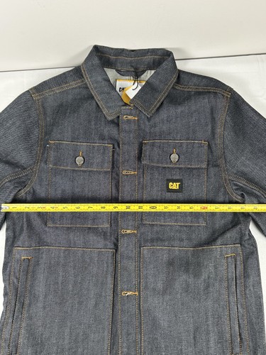 NWT Caterpillar Men's Self Edge 1 Jacket Coat Indigo Selvedge Denim Workwear S - Picture 8 of 9