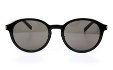 Saint Laurent Slim SL169/F 001 Round Black Sunglasses Shades 271498