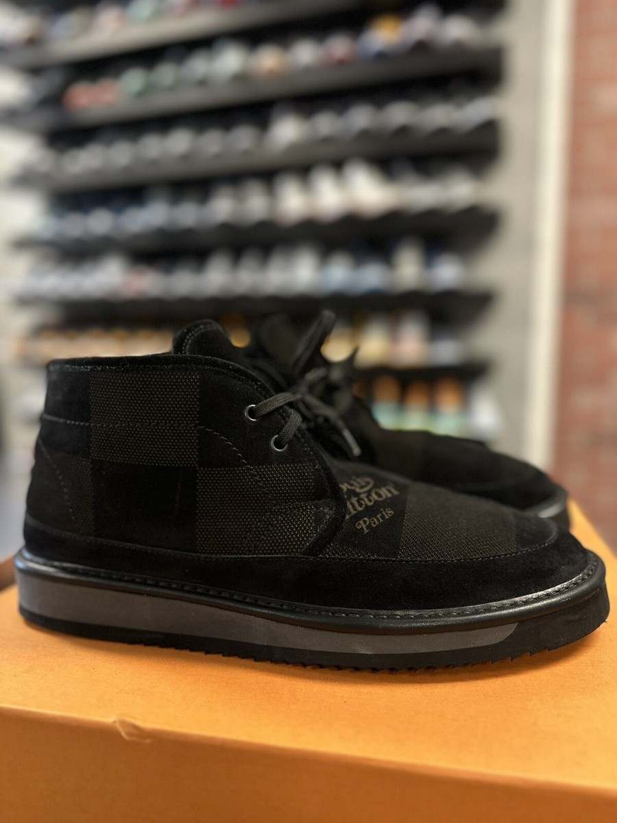 Size 11LV/12US - Louis Vuitton/ Damier Cosy Lined Suede Men Boots