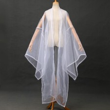 Womens Long Mesh Kimono Cardigan Sheer Hanfu Costume Loose Chinese Vintage Chic