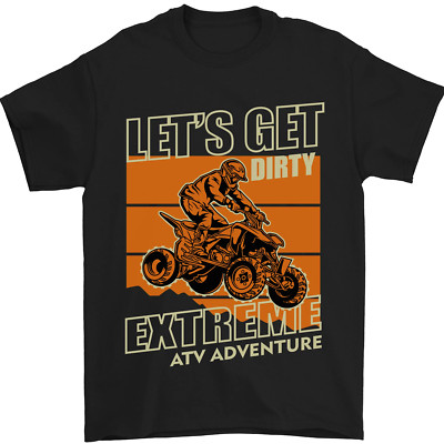 Lets Get Dirty ATV 4X4 Quad Bike Biking Herren T-Shirt 100% Baumwolle