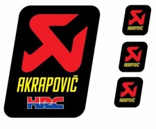 4 Autocollant Sticker AKRAPOVIC HRC Haute Température Jaune
