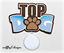 CRAFTECAFE DOG TITLE premade paper piecing scrapbook die cut piece page album