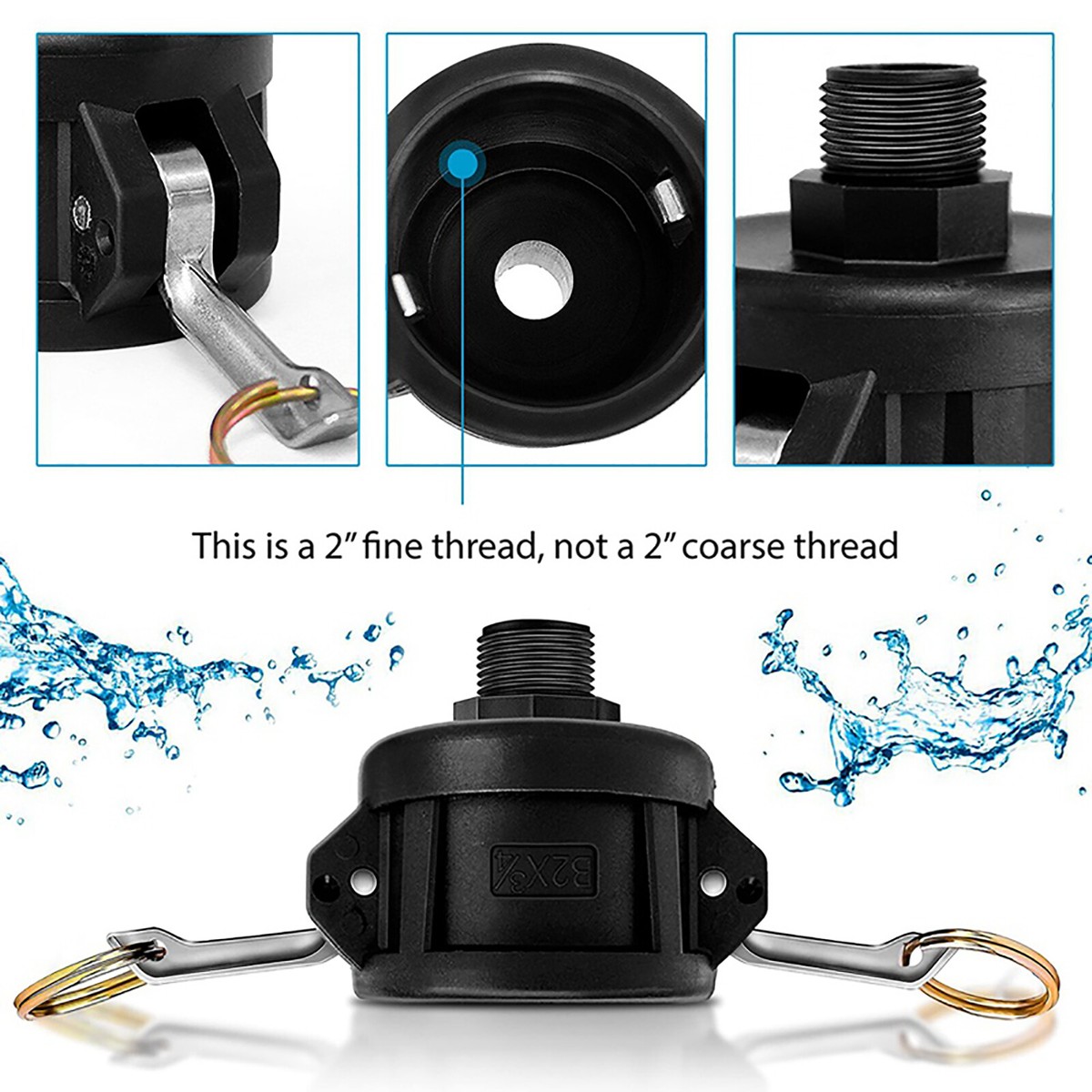 275 330 GALLON IBC TOTE TANK DRAIN ADAPTER 2