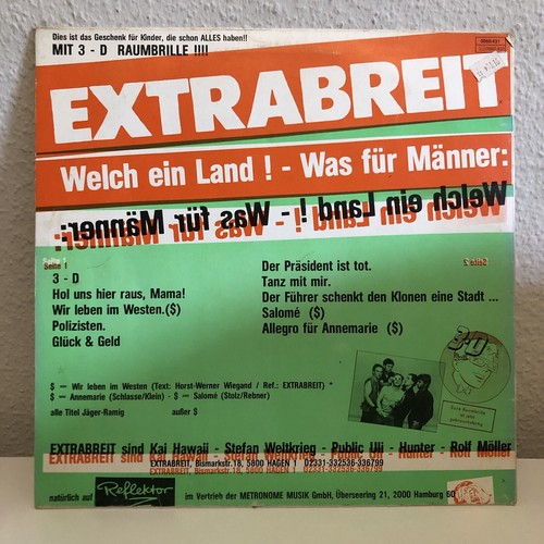 LP Extrabreit-welch ein Land! Was für Männer (Dt 1981, Metronome 006431) 1A - Bild 2 von 4