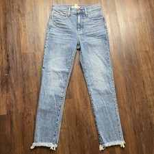 Madewell The Perfect Vintage Jeans Women's 26 Straight Raw Hem