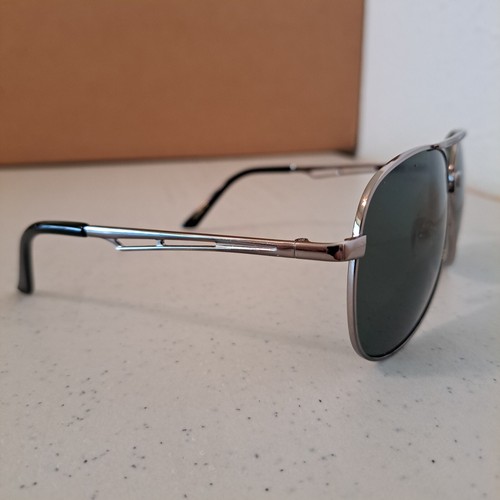 Air Force Sunglasses 8AV5126 Black Silver Aviator Frames Gray Lens P-12 - Picture 4 of 11
