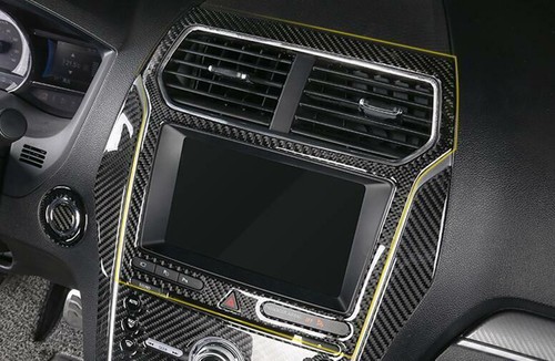 For Ford Explorer 2011-2019 Real Carbon Fiber Center Console Navigation Frame - Picture 5 of 7
