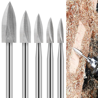 Jeu De Mèches De Sculpture Sur Bois Pour Dremel, 5 Pièces Mèches