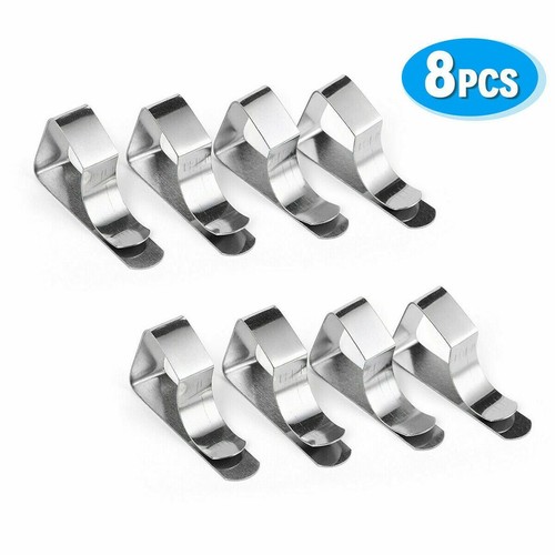 Enjoy Your Meal without Disturbance Set of 8 Stainless Steel Tablecloth Holders - Picture 4 of 24
