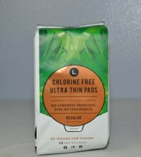 L. Chlorine Free Ultra Thin Regular Absorbency Pads with Wings 28 Count