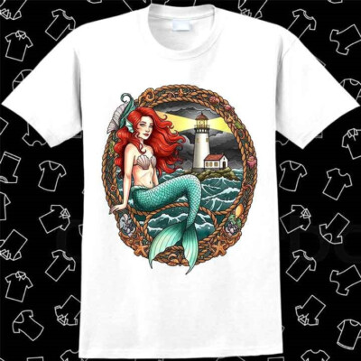 Mermaid Lighthouse Sea Limited Edition Weird Humorous Hilarious T Shirt 1082