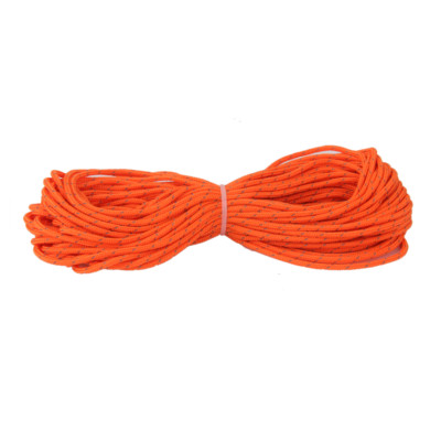 3mm 20M Orange Reflective Guy Line Cord Tent Rope Runner Camping Paracord