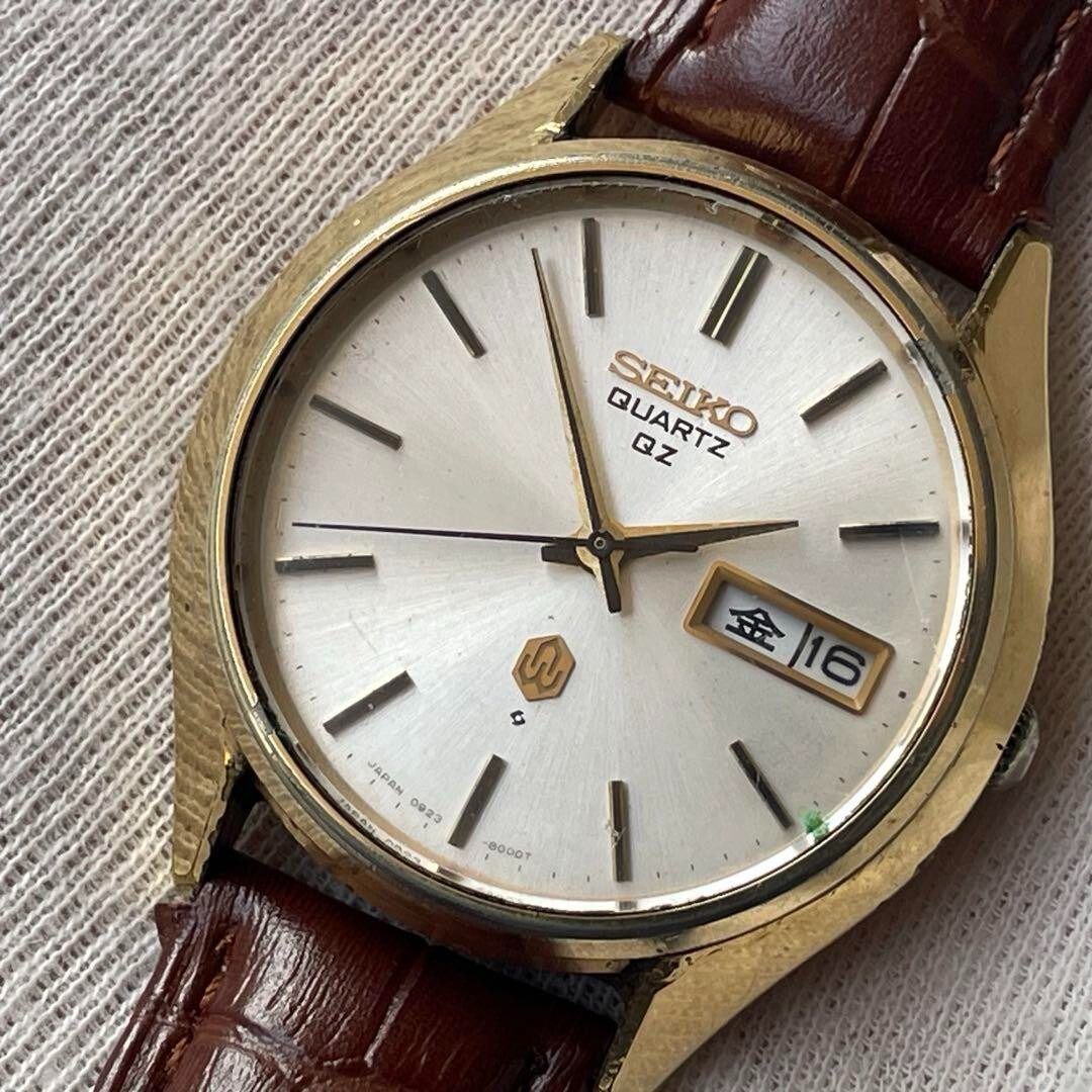 Vintage SEIKO QZ 0923-8000 (Used, Silver Dial, 37mm Case, Box) | eBay