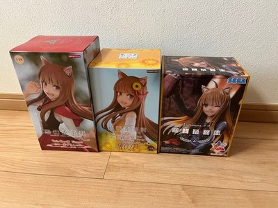 Spice and Wolf Holo Prize Figure Set of 3 Authentic Collectible Anime Japan