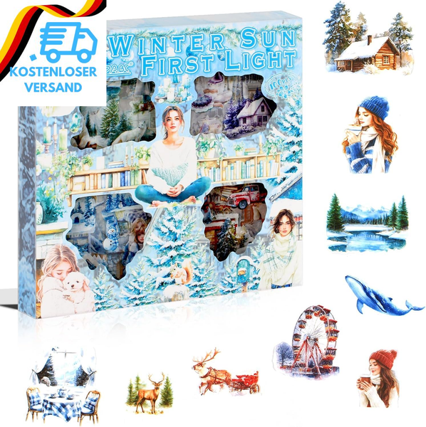 430 StüCk Bullet Journal Sticker Buch, Winter Landschaft Scrapbooking Sticker Se-image