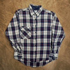 Sears Roebuck  CO. Vintage 90s Plaid Flannel Shirt Multicolor Button Up Retro