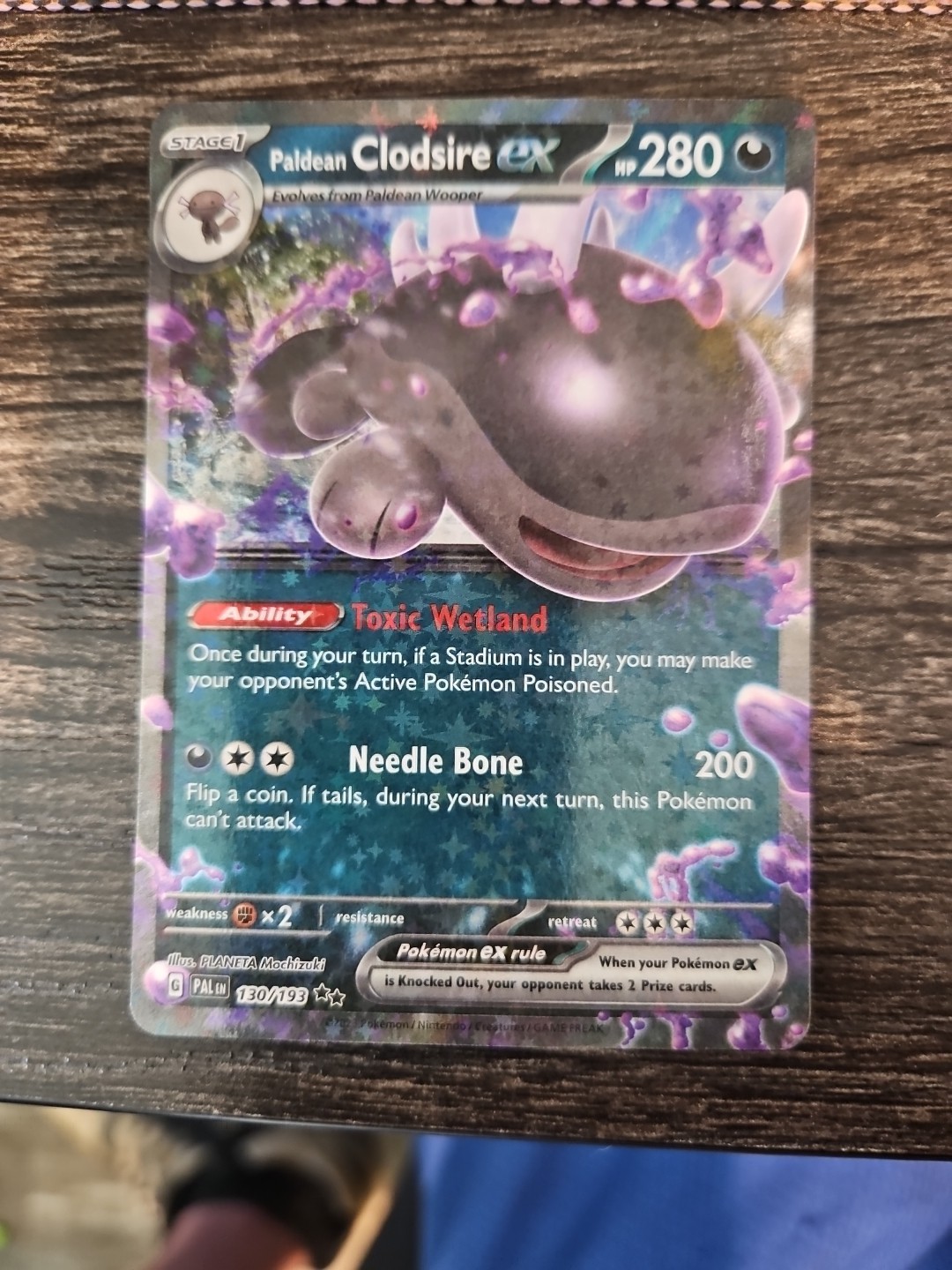 Paldean Clodsire ex 130/193 Paldea Evolved DOUBLE RARE Holo Pokemon Card NM